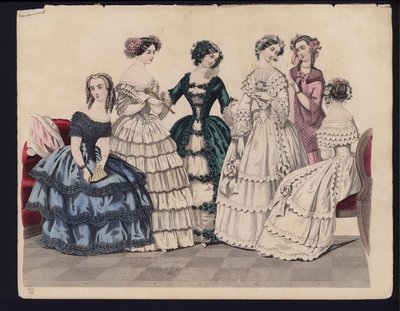 Saksalainen muotilevy, 1800-luvun puoliväli tekijältä German School