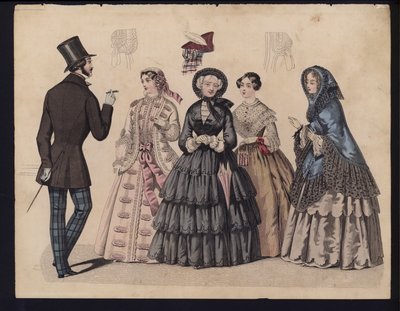 Saksalainen muotilevy, 1800-luvun puoliväli tekijältä German School