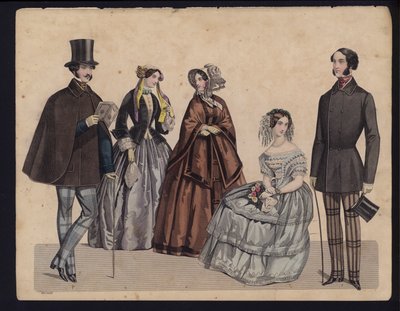 Saksalainen muotilevy, 1800-luvun puoliväli tekijältä German School