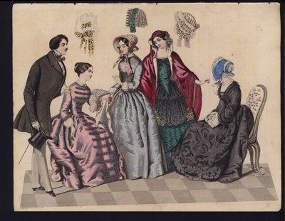Saksalainen muotilevy, 1800-luvun puoliväli tekijältä German School
