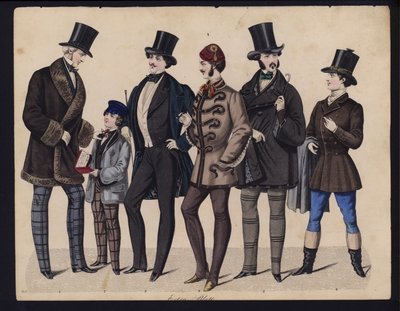 Saksalainen muotilevy, 1800-luvun puoliväli tekijältä German School