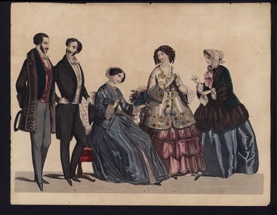 Saksalainen muotilevy, 1800-luvun puoliväli tekijältä German School