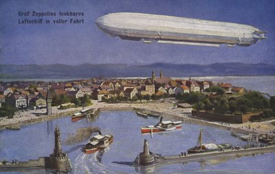 Kreivi Ferdinand von Zeppelinin ilmalaiva lennossa tekijältä German School
