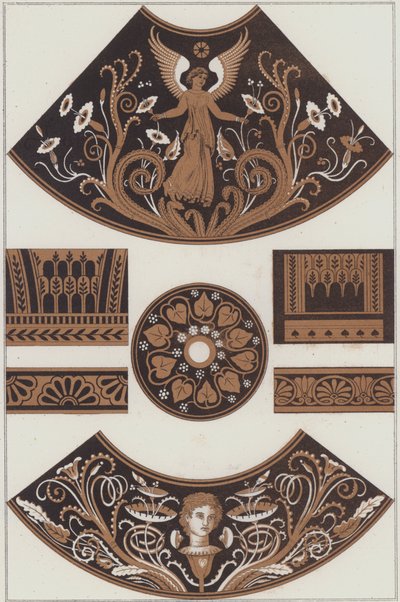 Kreikkalainen keraaminen maalaus (väri litho) tekijältä German School