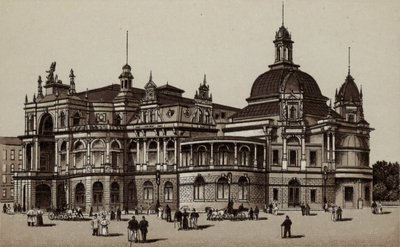 Hampuri: Concerthaus, konserttitalo (litho) tekijältä German School