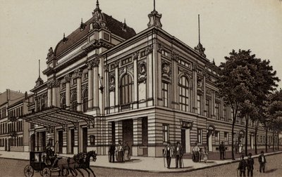 Hampuri: Deutsches Schauspielhaus, The German Theatre (litho) tekijältä German School