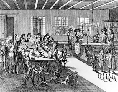 Georg Puschnerin Hannukah Kirchnerin juutalaisesta seremoniasta, 1726 tekijältä German School