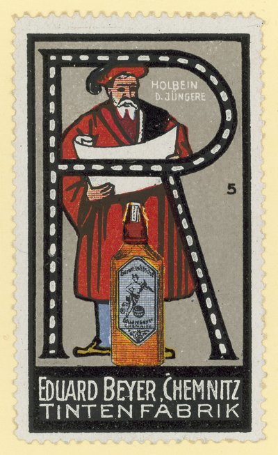 Hans Holbein nuorempi, saksalainen taiteilija (värilitografia). tekijältä German School