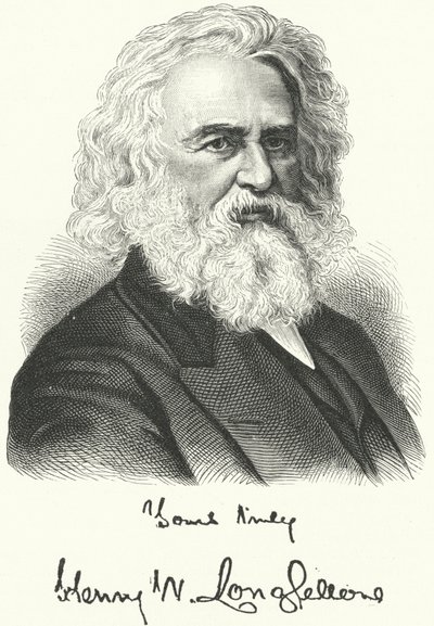 Henry Wadsworth Longfellow, yhdysvaltalainen runoilija ja professori (kaiverrus) tekijältä German School