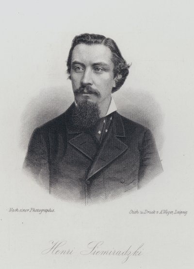 Henryk Siemiradzki, puolalainen taiteilija (kaiverrus) tekijältä German School