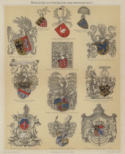 Heraldiikka (värinen lito) tekijältä German School