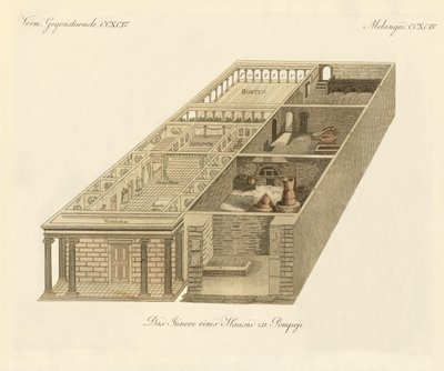 Panzan koti Pompejissa (värillinen kaiverrus) tekijältä German School