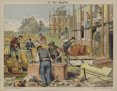 Talonrakennus (väri litho) tekijältä German School