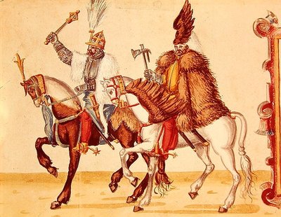 Unkarilaiset aateliset ottomaanien hovissa 1500-luvun lopulla (akvarelli paperille) tekijältä German School