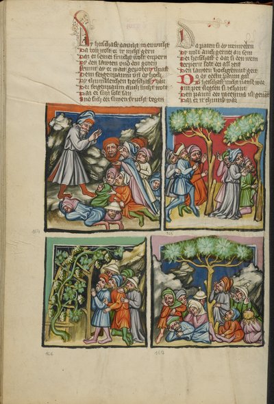 Valot Weltchronik Ms 33 fol. 135v, n. 1400-10 (tempera, kulta- ja hopeamaali, muste pergamentille) tekijältä German School