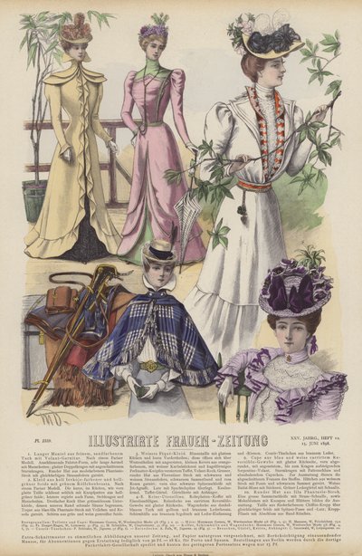Illustrirte Frauen-Zeitungin kuvitus (värilitho) tekijältä German School