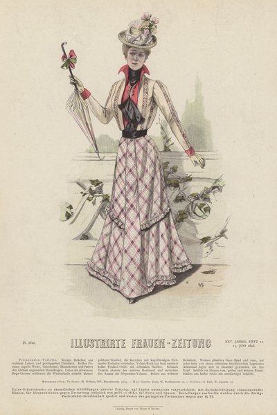 Illustrirte Frauen-Zeitungin kuvitus (värilitho) tekijältä German School