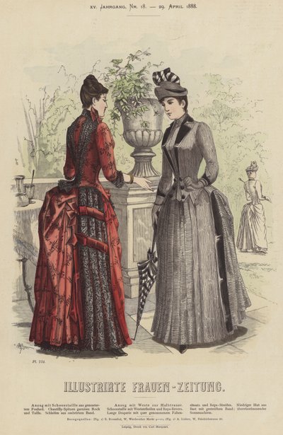 Illustrirte Frauen-Zeitungin kuvitus (värilitho) tekijältä German School