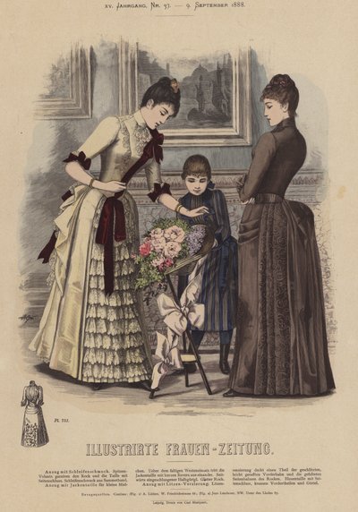 Illustrirte Frauen-Zeitungin kuvitus (värilitho) tekijältä German School