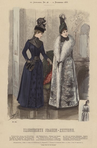 Illustrirte Frauen-Zeitungin kuvitus (värilitho) tekijältä German School