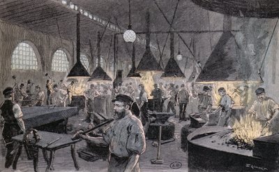 Imperial Wharf Kielissä, Saksassa, noin 1900 tekijältä German School