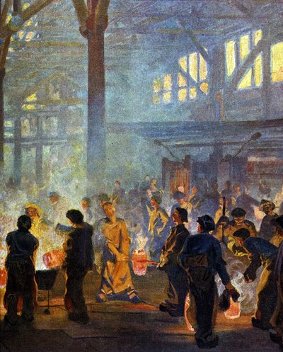 Metallurgiatehtaan sisustus 1908. Jugendin mukaan. tekijältä German School