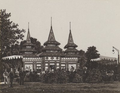 Japanilainen posliinipaviljonki Fishermen (litho) tekijältä German School