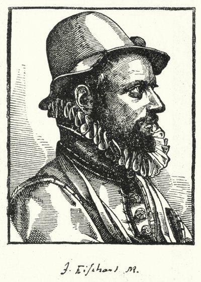 Johann Baptist Fischart, saksalainen satiiri (kaiverrus) tekijältä German School