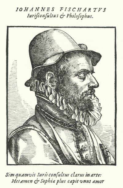 Johann Fischart, saksalainen satiiri ja publicisti (kaiverrus) tekijältä German School