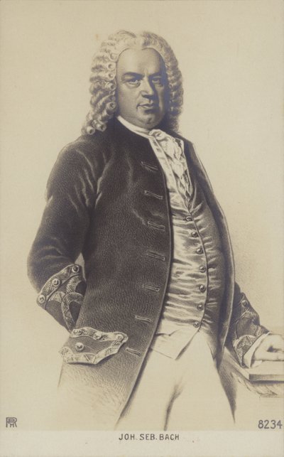 Johann Sebastian Bach, saksalainen barokin ajan säveltäjä, urkuri, cembalisti, alttoviulisti ja viulisti (1685-1750) tekijältä German School