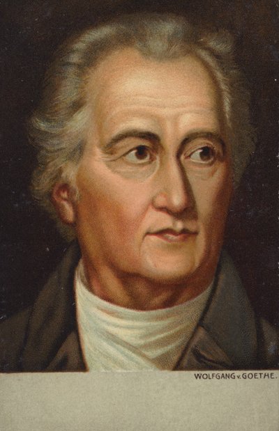 Johann Wolfgang von Goethe (1749-1832), saksalainen runoilija, romaanikirjailija ja näytelmäkirjailija (kromoliitti) tekijältä German School