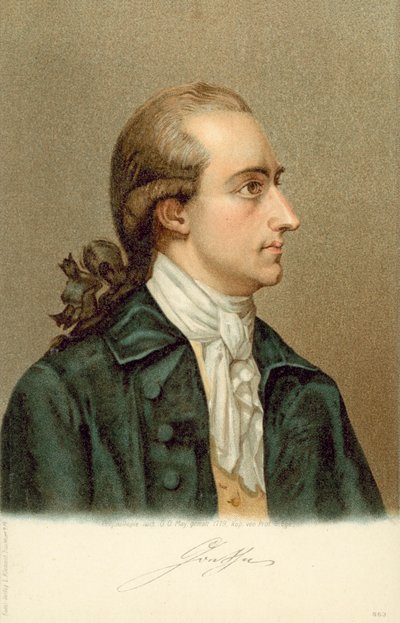Johann Wolfgang von Goethe (1749-1832), saksalainen kirjailija ja valtiomies. tekijältä German School