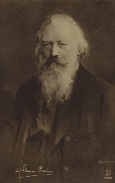 Johannes Brahms, saksalainen säveltäjä ja pianisti (1833-1897) tekijältä German School