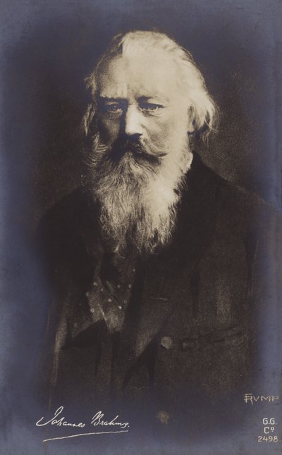 Johannes Brahms, saksalainen säveltäjä ja pianisti (1833-1897) tekijältä German School