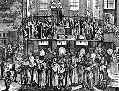 Georg Puschnerin Kiddush Levana Kirchnerin juutalaisesta seremoniasta, 1726 tekijältä German School