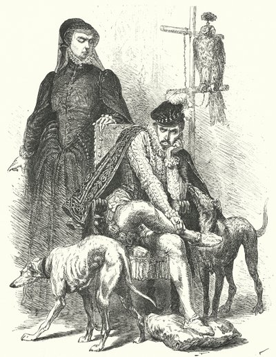 Ranskan kuningas Kaarle IX ja hänen äitinsä Catherine de