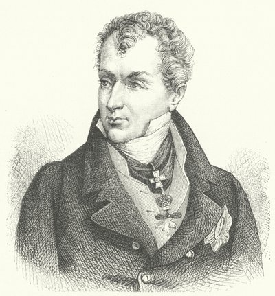 Klemens von Metternich, Metternich-Winneburgin prinssi, saksalainen diplomaatti ja valtiomies (kaiverrus) tekijältä German School