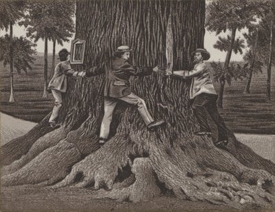 Korner Eiche zu Dallwitz (litho) tekijältä German School