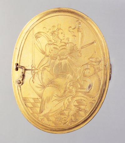 Medaljonki, jossa on vahaa sisältävä pienoiskuva Landgrave Wilhelm IV:stä (kullattua hopeaa) (katso myös 312102 ja 312134) tekijältä German School