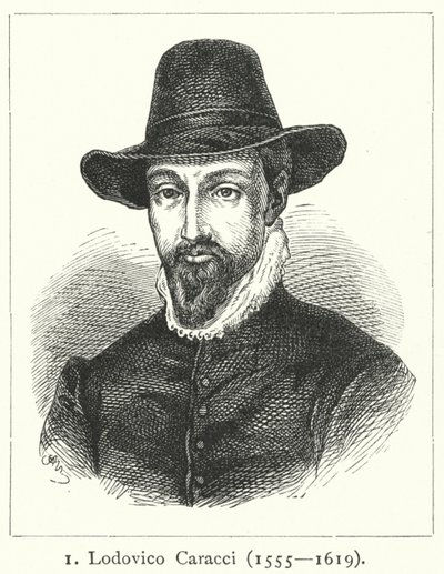 Lodovico Carracci, italialainen barokkitaiteilija (kaiverrus) tekijältä German School