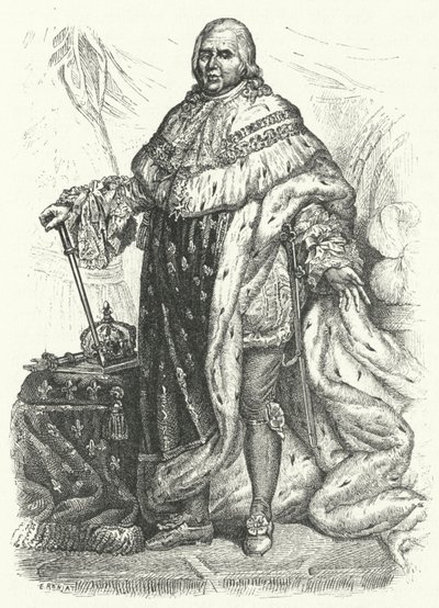 Ludvig XVIII, Ranskan kuningas (kaiverrus) tekijältä German School