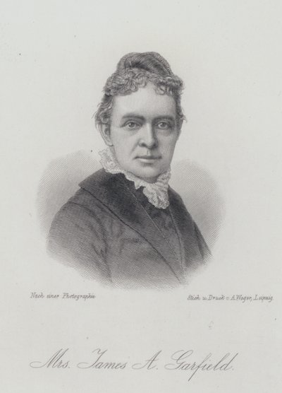 Lucretia Garfield, Yhdysvaltain presidentin James A Garfieldin vaimo (kaiverrus) tekijältä German School