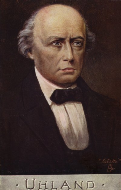 Ludwig Uhland (1787-1862), saksalainen runoilija ja filologi (väriliitoskuva) tekijältä German School