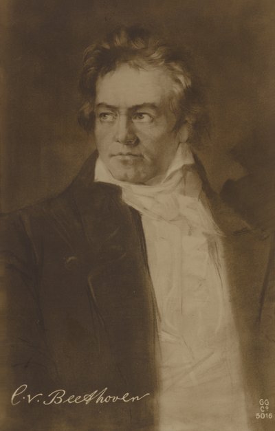 Ludwig van Beethoven, saksalainen säveltäjä ja pianisti (1770-1827) tekijältä German School