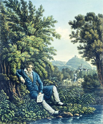 Ludwig van Beethoven joen rannalla tekijältä German School