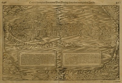 Venetsian kartta, Sebastian Munster (1488-1552), julkaistu Baselissa, noin 1560 tekijältä German School