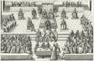 Ranskan kartanon kenraalin kokous Orleansissa tammikuussa 1561 (kaiverrus) tekijältä German School