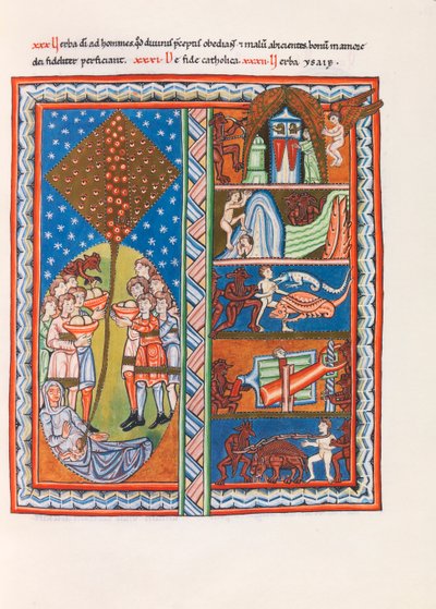 Hildegard of Bingenin pienoismalli Liber Sciviasta, n. 1175 (faksi) tekijältä German School