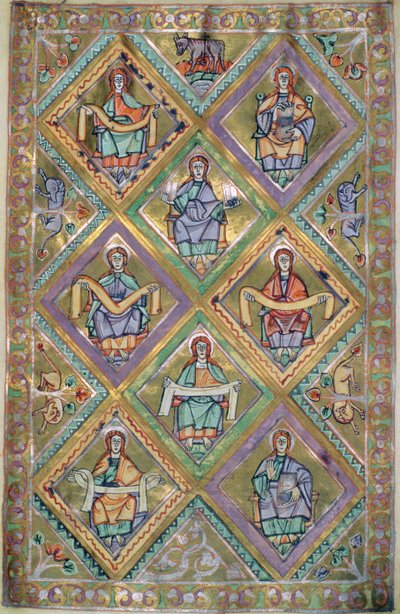 rouva Czart. 1207 IV, fol.10v Kristuksen elämä Pyhän Matteuksen mukaan, Plockin katedraalin Evangeliariumista n. 1075 tekijältä German School