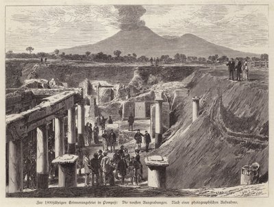 Uudet kaivaukset Pompejissa, Italiassa (kaiverrus) tekijältä German School